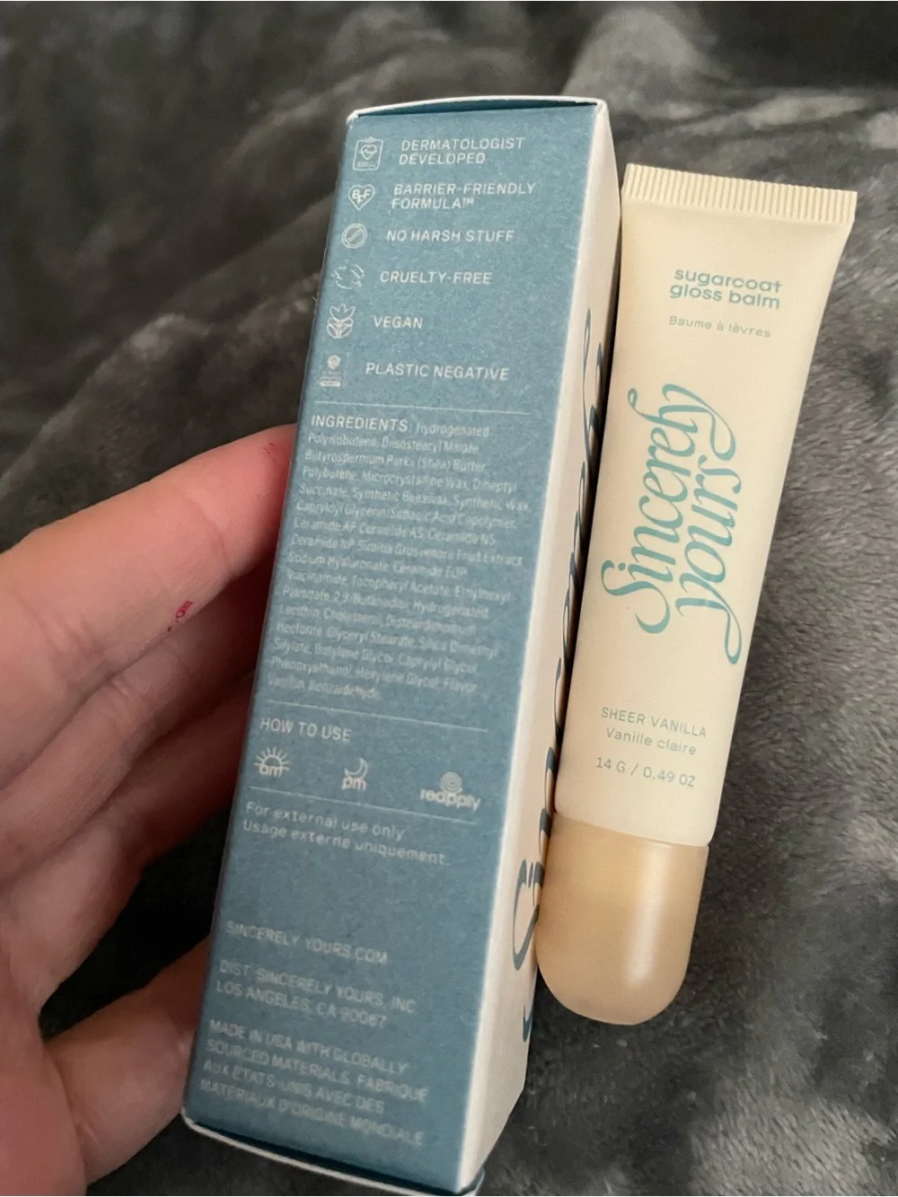 Sincerely Yours Sugarcoat Gloss Balm - Sheer Vanilla NEW!